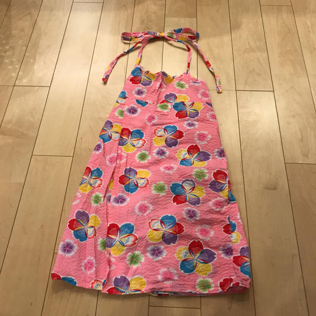 ピンク浴衣 3点セット 女の子 110cm キッズ/ベビー/マタニティのキッズ服女の子用(90cm~)(甚平/浴衣)の商品写真