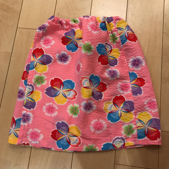 ピンク浴衣 3点セット 女の子 110cm キッズ/ベビー/マタニティのキッズ服女の子用(90cm~)(甚平/浴衣)の商品写真