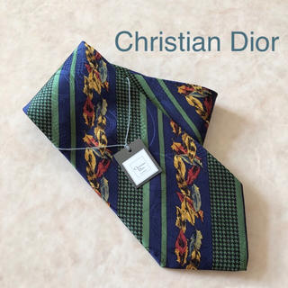 クリスチャンディオール(Christian Dior)のChristian Dior ネクタイ　【グリーン／フェザー】(ネクタイ)