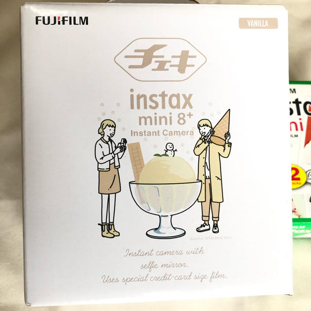 富士フイルム(フジフイルム)のFUJI FILM INSTAX MINI 8+ N VANILLA スマホ/家電/カメラのカメラ(フィルムカメラ)の商品写真