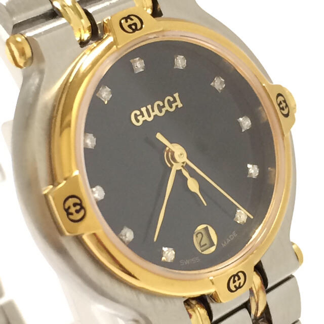 Gucci(グッチ)の1.超美品 グッチ GUCCI 時計 9000L 11P ダイヤモンド レディースのファッション小物(腕時計)の商品写真