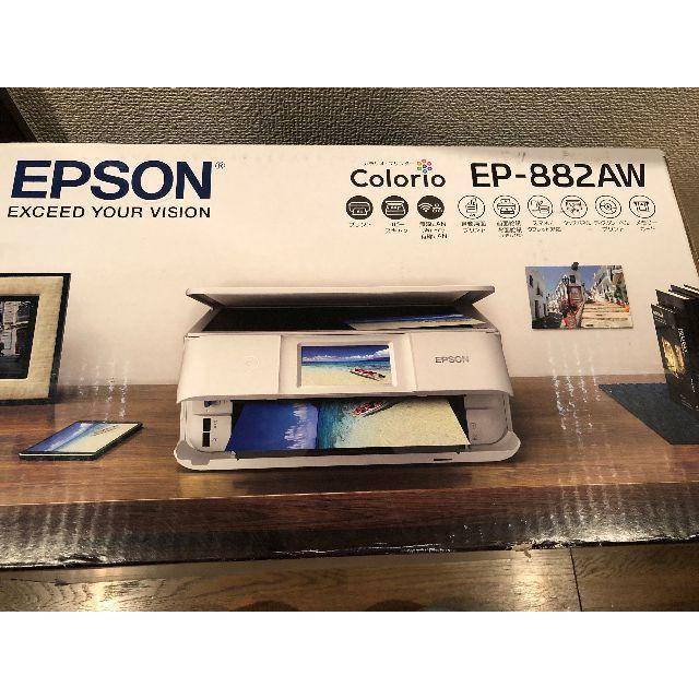 EPSON(エプソン)の【中古　開封品】エプソン プリンター カラリオ EP-882AW ホワイト スマホ/家電/カメラのPC/タブレット(その他)の商品写真