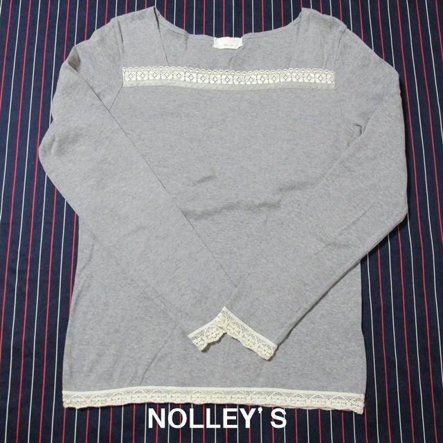 NOLLEY'S(ノーリーズ)のＮＯＬＬＥＹ’ＳロングＴシャツ/グレー レディースのトップス(Tシャツ(長袖/七分))の商品写真