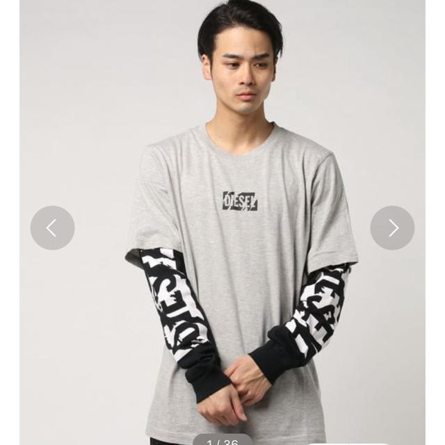 DIESEL(ディーゼル)のDIESEL 重ね着風ロンT メンズのトップス(Tシャツ/カットソー(七分/長袖))の商品写真