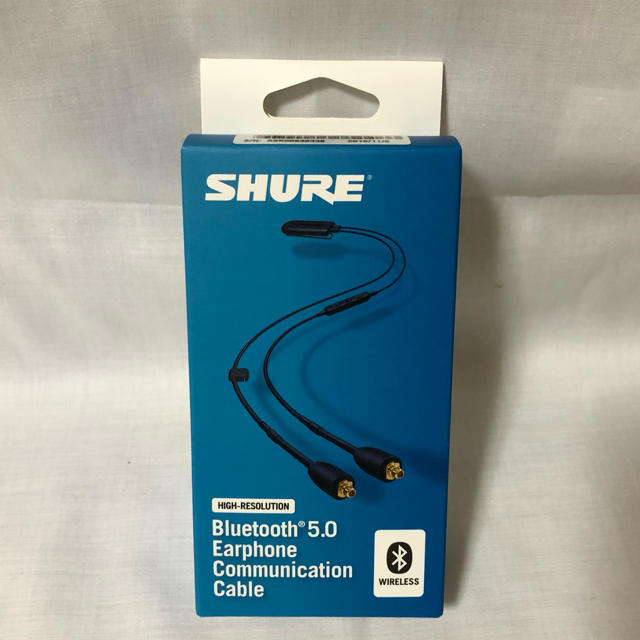 【新品・未開封】SHURE RMCE-BT2　Bluetooth5.0 スマホ/家電/カメラのオーディオ機器(ヘッドフォン/イヤフォン)の商品写真