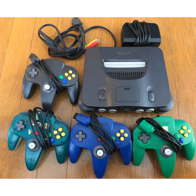 ニンテンドー64 本体 コントローラー4つ ソフトセットスーパーマリオ64 ...