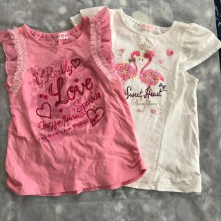 メゾピアノ(mezzo piano)のmezzo piano メゾピアノ  半袖　袖なし　カットソー　2枚組　130(Tシャツ/カットソー)