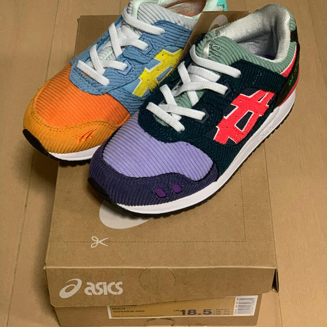 asics(アシックス)の(18.5) SeanWotherspoon x atmos GEL-LYTE キッズ/ベビー/マタニティのキッズ靴/シューズ(15cm~)(スニーカー)の商品写真