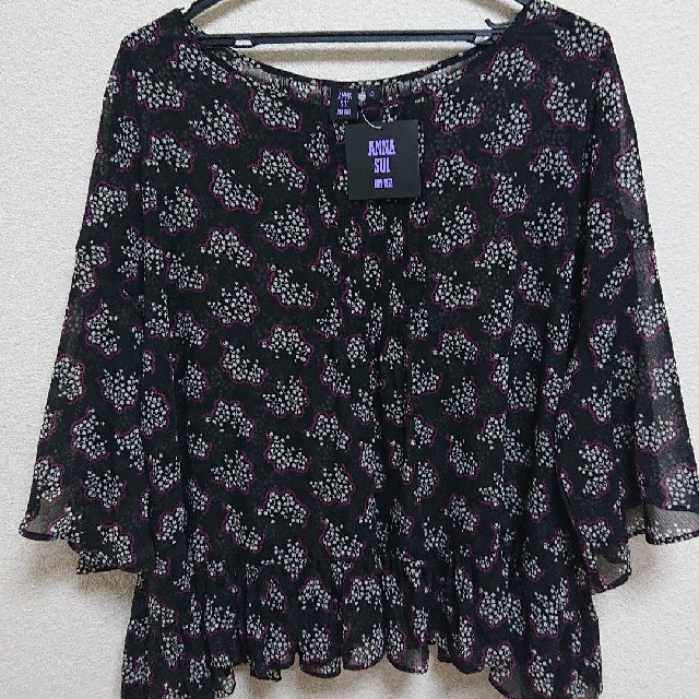 UNIQLO(ユニクロ)のANNA SUI×UNIQLOコラボ チュニック  ブラウス 七分 花柄 レディースのトップス(シャツ/ブラウス(長袖/七分))の商品写真