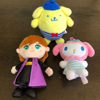 サンリオ(サンリオ)のポムポムプリン マイメロ アナ アナと雪の女王 マスコットキーホルダー(キャラクターグッズ)