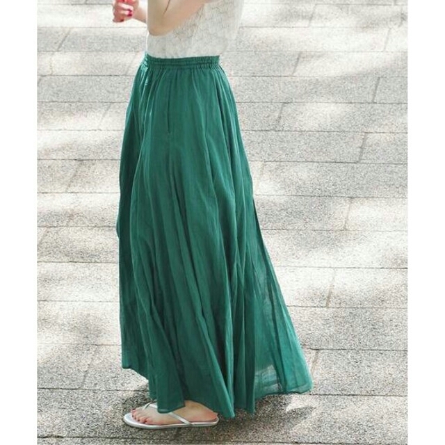 IENA(イエナ)のjay様専用　IENA コットンボイルギャザーパネルスカート レディースのスカート(ロングスカート)の商品写真