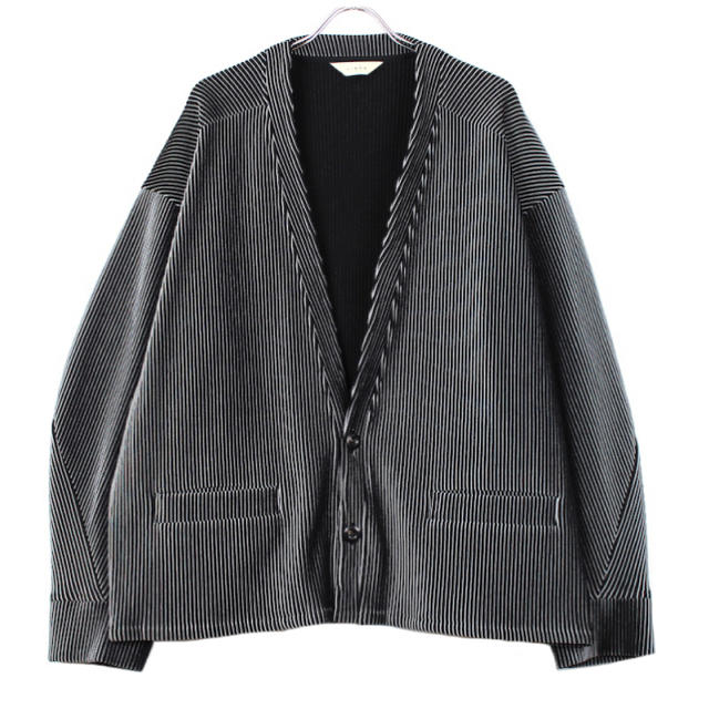 JIEDA 20aw RIPPLE CARDIGAN BLACK