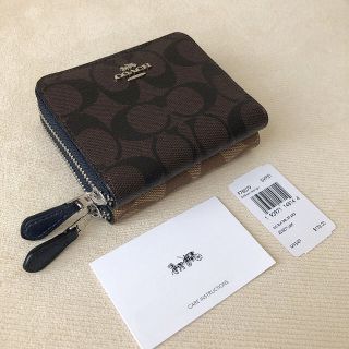 コーチ(COACH)のタグ付き新品★COACH スモール ダブルジップ＆ダブルカラー二つ折り財布(財布)