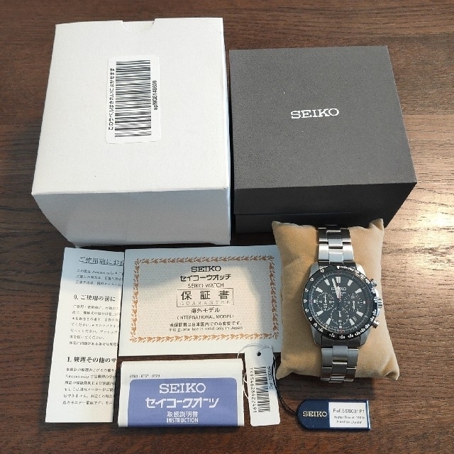 SEIKO(セイコー)のセイコー SEIKO 腕時計 クロノグラフ SSB031PC 【おまけあり】 メンズの時計(腕時計(アナログ))の商品写真