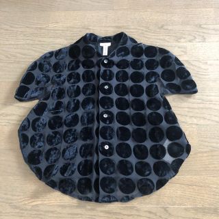 コムデギャルソン(COMME des GARCONS)のコムデギャルソン シースルードット半袖シャツ（S）(シャツ/ブラウス(半袖/袖なし))