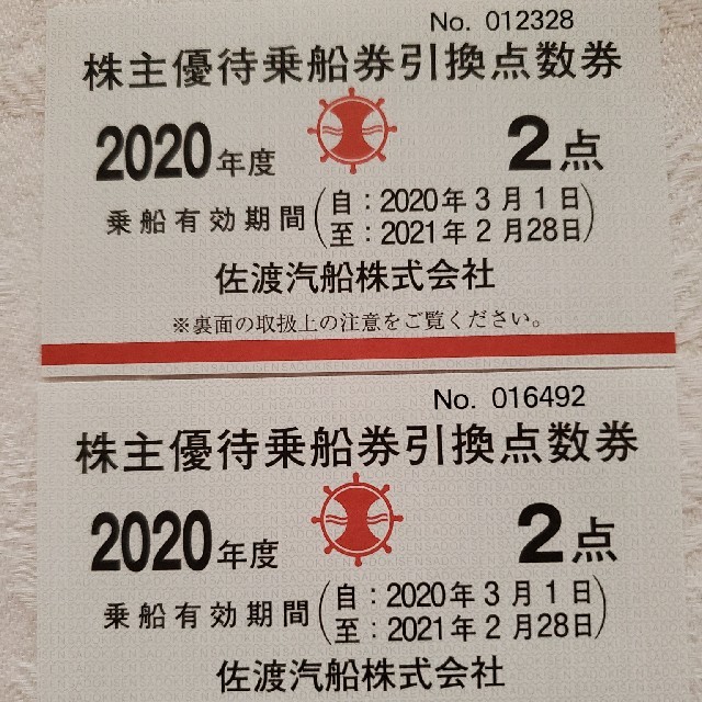 海外 正規品 佐渡汽船 株主優待乗船券引換点数券 www.bizlaw.id