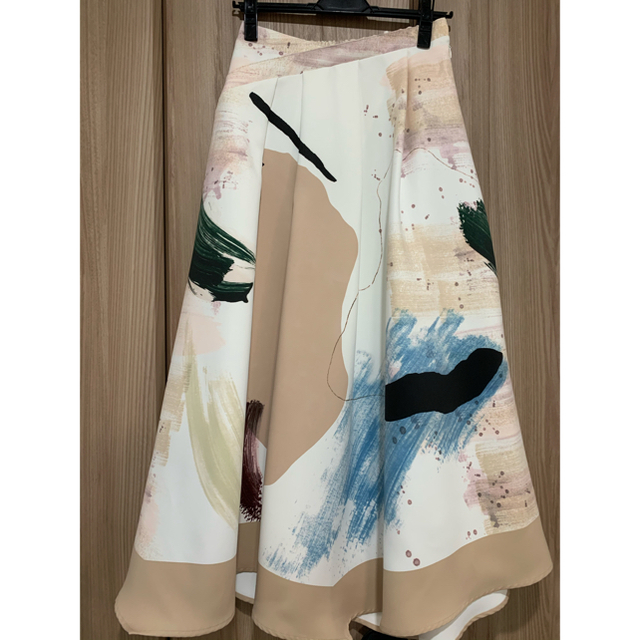 AMERI MARY PAINTING FLARE SKIRT