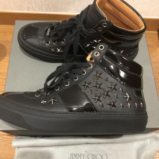 ジミーチュウ(JIMMY CHOO)のJIMMY CHOO ベルグラビア ナッパ ウィズ スタースタッズ(スニーカー)