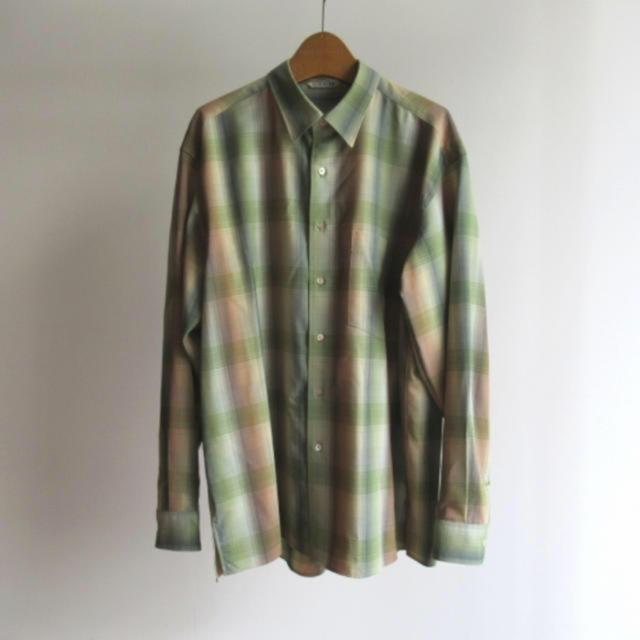 auralee SUPER LIGHT WOOL CHECK SHIRTSメンズ