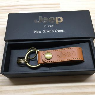 ジープ(Jeep)の[新品未使用品]Jeep ノベルティ オリジナルレザーキーチェーン(キーホルダー)