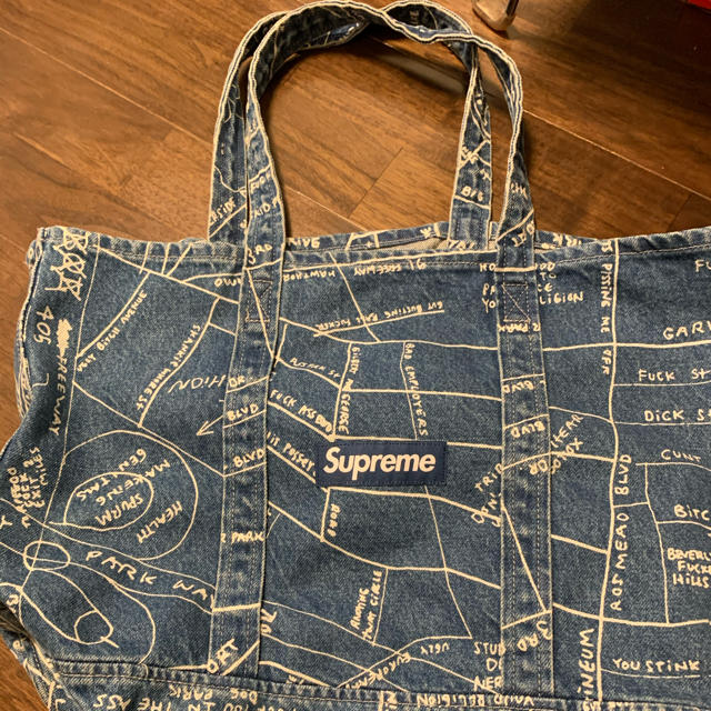 バッグシュプリーム  Gonz Map denimトートバック　極美品