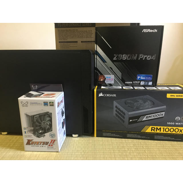 スマホ/家電/カメラZ390m pro4 corsair 1000w 虎徹 pcケース セット販売