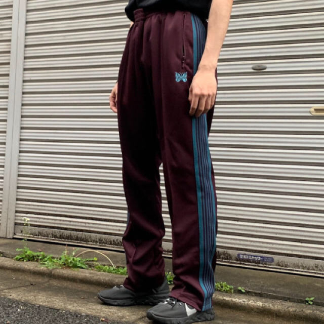 Needles Narrow Track Pants-Poly Smoothスラックス - www