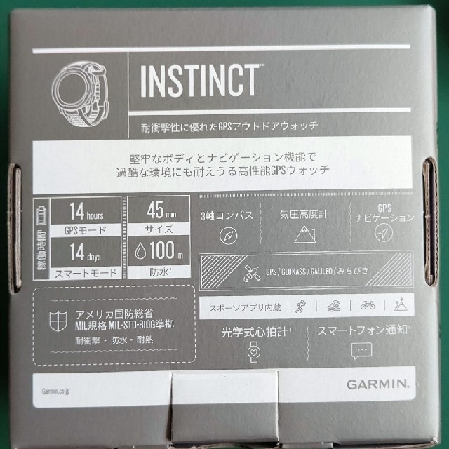 GARMIN(ガーミン)のGARMIN(ガーミン) Instinct Graphite グラファイト メンズの時計(腕時計(デジタル))の商品写真