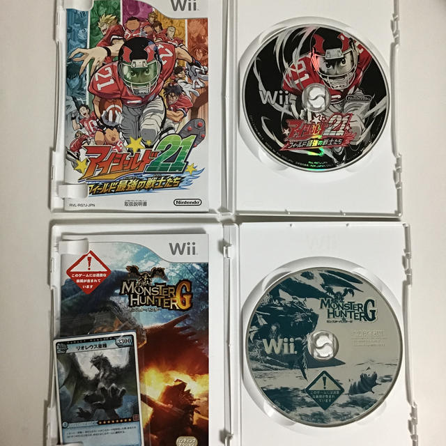 Wii(ウィー)のアイシールド21 フィールド最強の戦士たち&モンスターハンターG エンタメ/ホビーのゲームソフト/ゲーム機本体(家庭用ゲームソフト)の商品写真