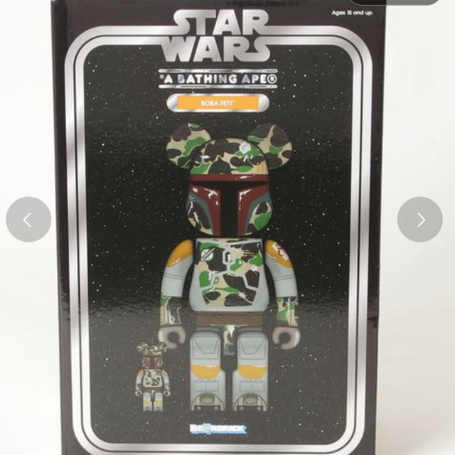 A BATHING APE(アベイシングエイプ)のベアブリック BE@RBRICK APE BOBA FETT 100％&400% エンタメ/ホビーのフィギュア(その他)の商品写真