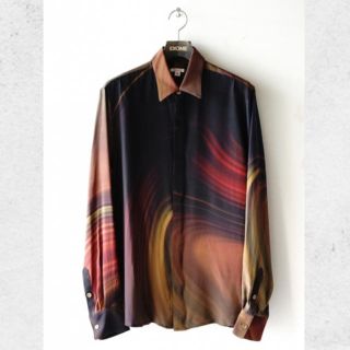 コモリ(COMOLI)のmasu 20aw marble print shirts RED marble(シャツ)