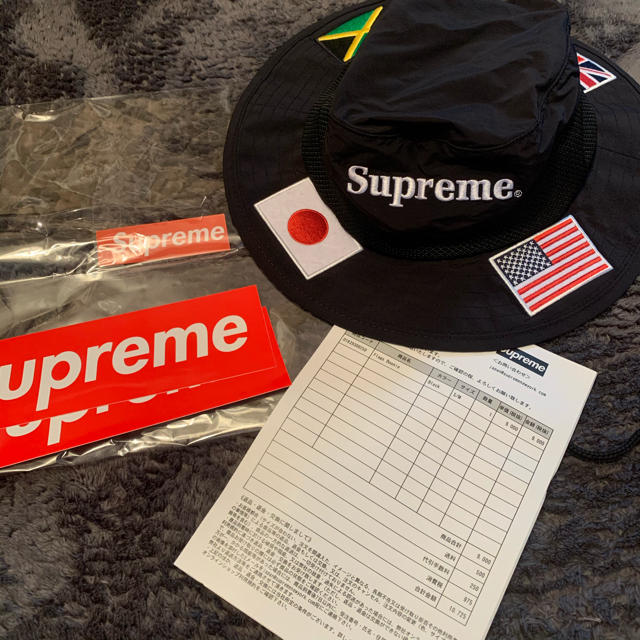 Supreme(シュプリーム)のsupreme Flags Boonie 黒　S/M メンズの帽子(ハット)の商品写真