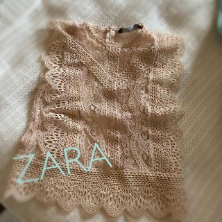 ザラ(ZARA)のZARA♡ レース　トップス　XSサイズ(カットソー(半袖/袖なし))