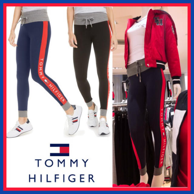 TOMMY HILFIGER(トミーヒルフィガー)の 日本未入荷★トミーヒルフィガー レギンス サイド ロゴ 2カラー レディースのレッグウェア(レギンス/スパッツ)の商品写真