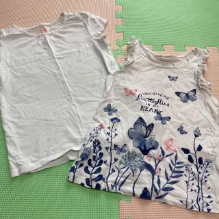 エイチアンドエム(H&M)のH&M  女児　トップス　半袖　Tシャツ　ノースリーブ　2枚セット　110(Tシャツ/カットソー)