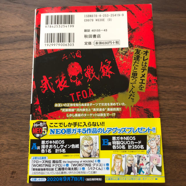 秋田書店(アキタショテン)のＷＯＲＳＴ外伝ドクロ ４ エンタメ/ホビーの漫画(少年漫画)の商品写真