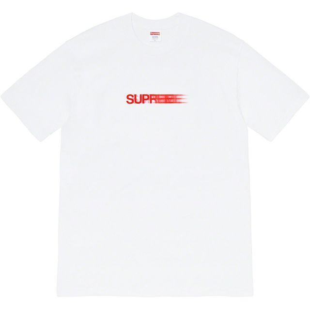 L 白 Supreme Motion Logo Tee