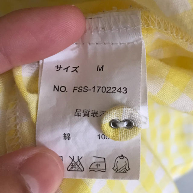 SM2(サマンサモスモス)の黄色ギンガムチェック７分袖シャツ　SM2 レディースのトップス(シャツ/ブラウス(長袖/七分))の商品写真