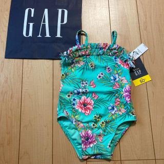 ベビーギャップ(babyGAP)の1点のみ！新品★ 90cm gap 水着　ワンピース　花柄　フリンジ(水着)