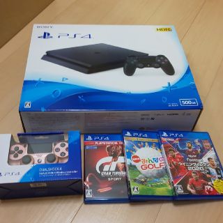 プレイステーション4(PlayStation4)のちゃんぴおん様専用 PS4 本体 デュアルショックコントローラ ソフト3本セット(家庭用ゲーム機本体)