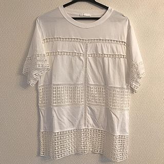 クロエ(Chloe)のマロンクリーム様専用  クロエレース  ホワイトＴシャツ(Tシャツ(半袖/袖なし))