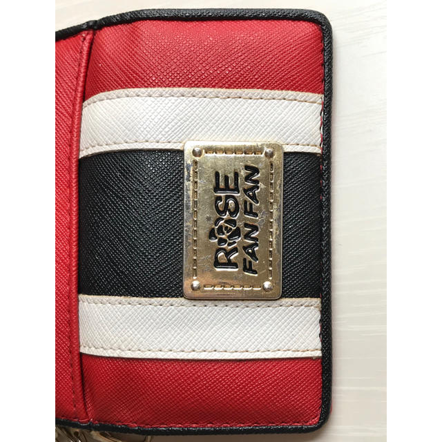 ROSE FANFAN(ローズファンファン)のローズファンファン キーケース レザー キーホルダー 黒 赤 鍵 レディースのファッション小物(キーケース)の商品写真