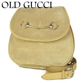 グッチ(Gucci)のオールド グッチ ホースビット レザー 斜め掛け ショルダー ボディ バッグ(ショルダーバッグ)