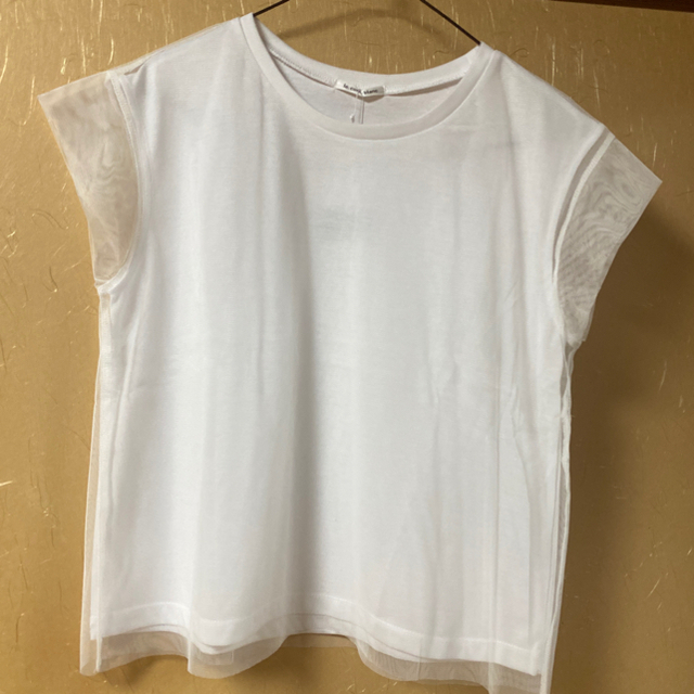 le.coeur blanc(ルクールブラン)のチュールフレンチプルオーバー レディースのトップス(Tシャツ(半袖/袖なし))の商品写真