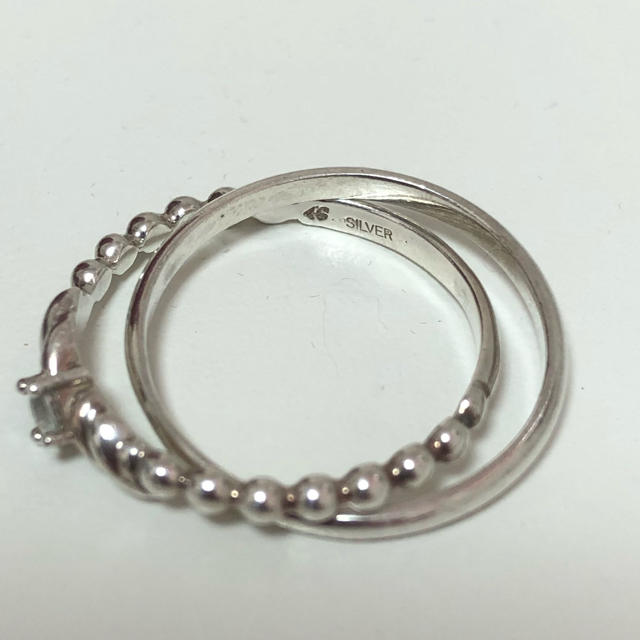 4℃(ヨンドシー)の4℃ SILVER 2連　リング　16号 レディースのアクセサリー(リング(指輪))の商品写真