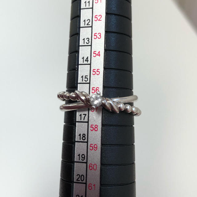 4℃(ヨンドシー)の4℃ SILVER 2連　リング　16号 レディースのアクセサリー(リング(指輪))の商品写真