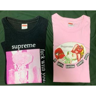 シュプリーム(Supreme)のsuprem tee 2点セット(サイズM,L)(Tシャツ/カットソー(半袖/袖なし))