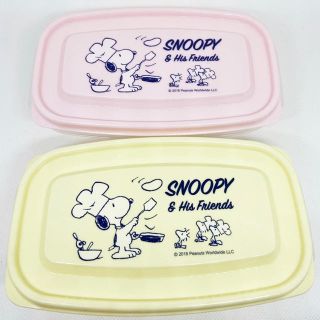 スヌーピー(SNOOPY)の新品未使用　スヌーピー　プラスチック容器　タッパ　２個セット　お弁当箱に　送料込(容器)