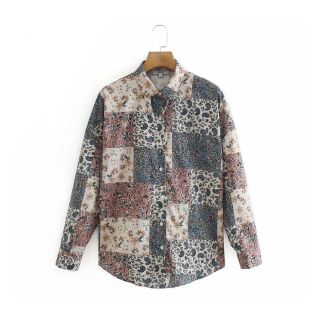 ザラ(ZARA)の🍁秋先行🍁2061◆レトロ vintage調 花柄 シャツ(シャツ/ブラウス(長袖/七分))