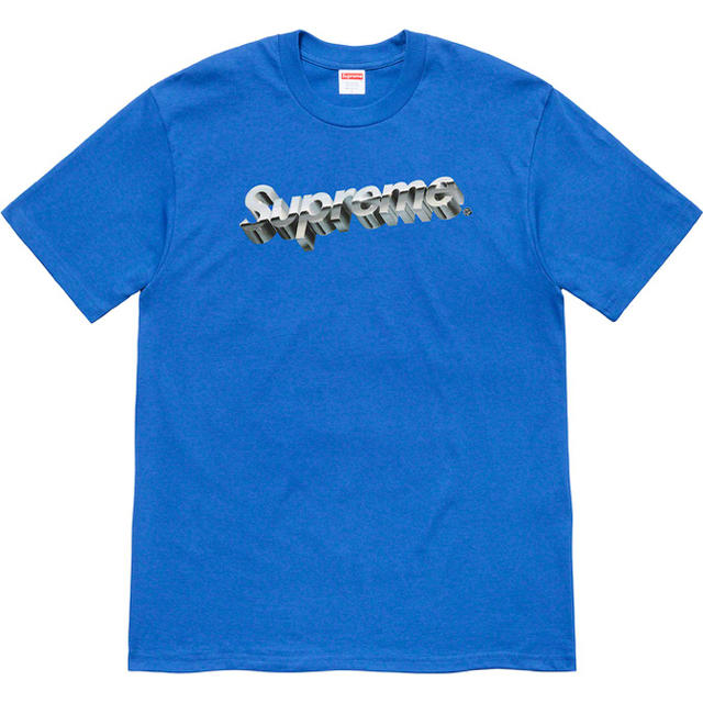 supreme Chrome Logo Tee Royal